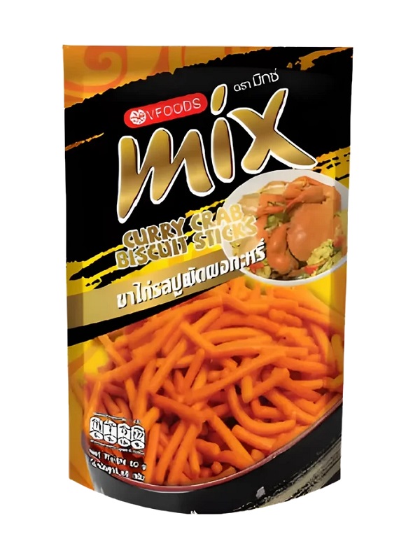 Sticks di crackers gusto granchio al curry - Mix 60g.